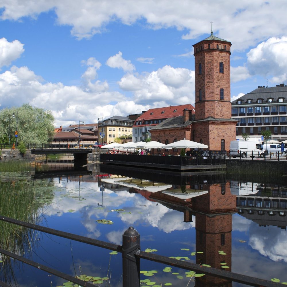 bryggcafet en varm solig dag